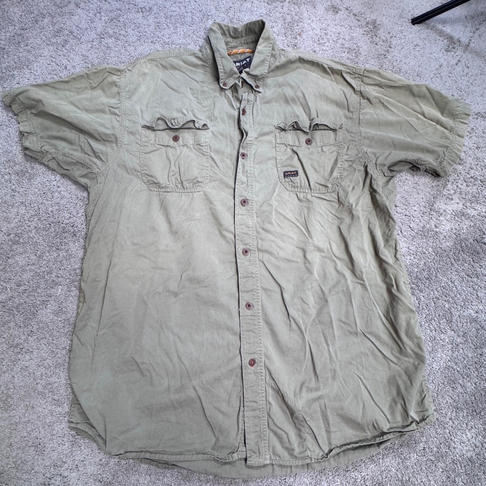 Ariat  Rebar Men's XL Short Sleeve Button Down Workshirt